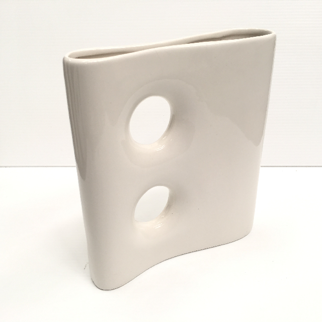 DECOR (VASE), Off White Ceramic w Holes